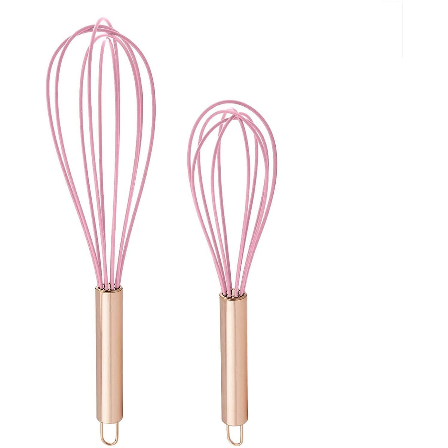 Cook Works 9" and 12" Silicone Non-Scratch Whisks Wood Handles, Heat resistant - Brandat Outlet