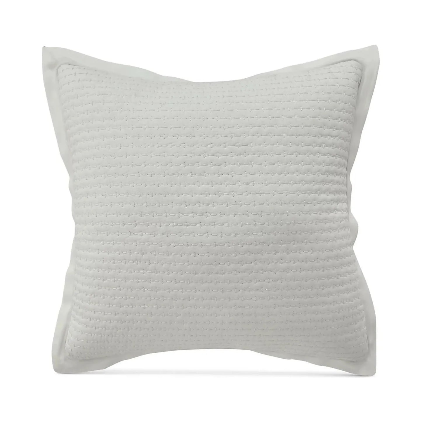 Croscill Nellie Quilted 16" Square Decorative Pillow (White) - Brandat Outlet