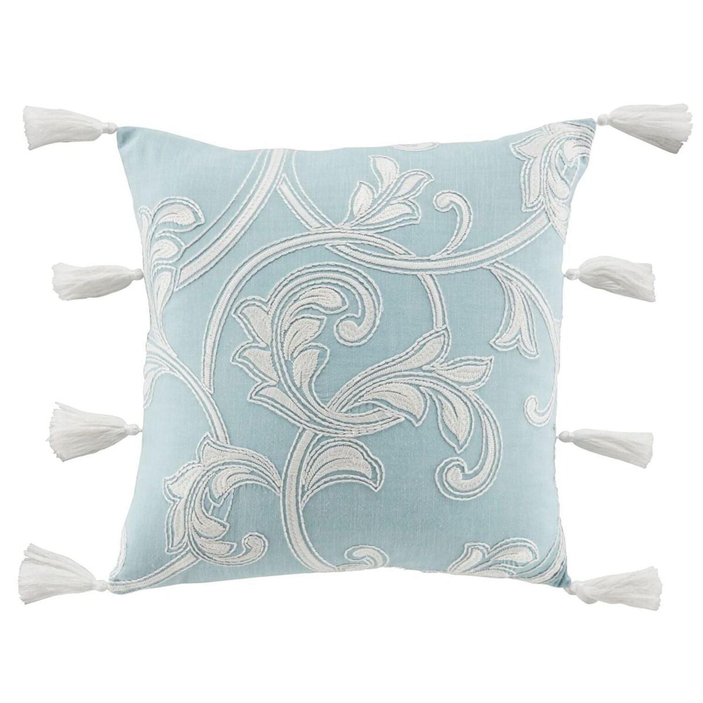Croscill Willa Square 18" x 18" Decorative Pillow (Soft Aqua) - Brandat Outlet
