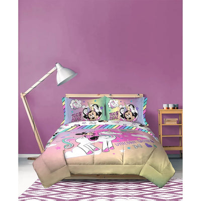 Disney-Disney Minnie Bowtique 'Unicorn Dreams' 8pc Full Comforter Set - Brandat Outlet
