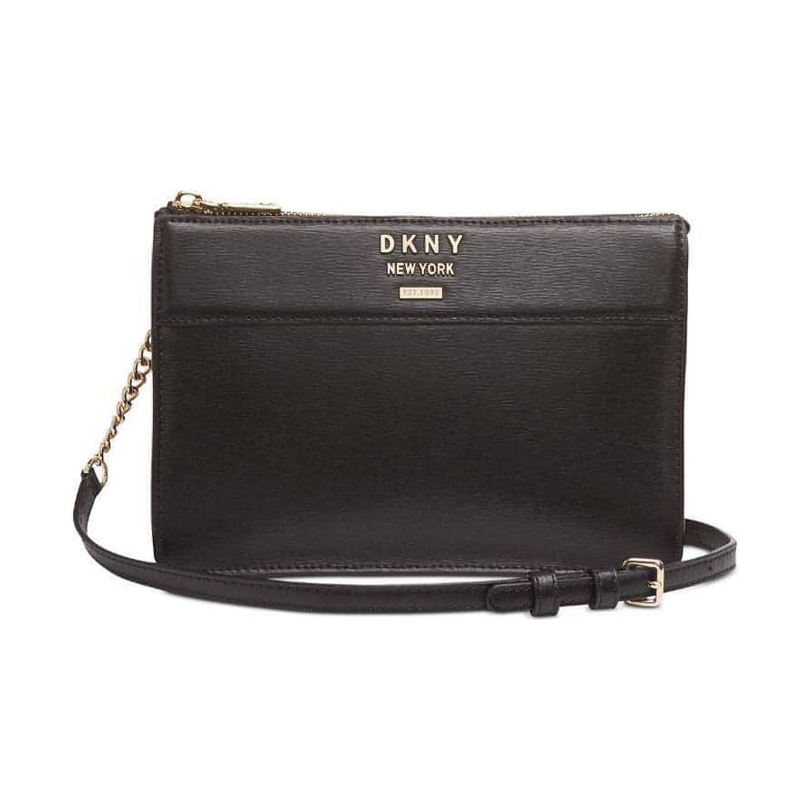 DKNY Ava Leather Top-Zip Crossbody (Black) - Brandat Outlet, Women's Handbags Outlet ,Handbags Online Outlet | Brands Outlet | Brandat Outlet | Designer Handbags Online |