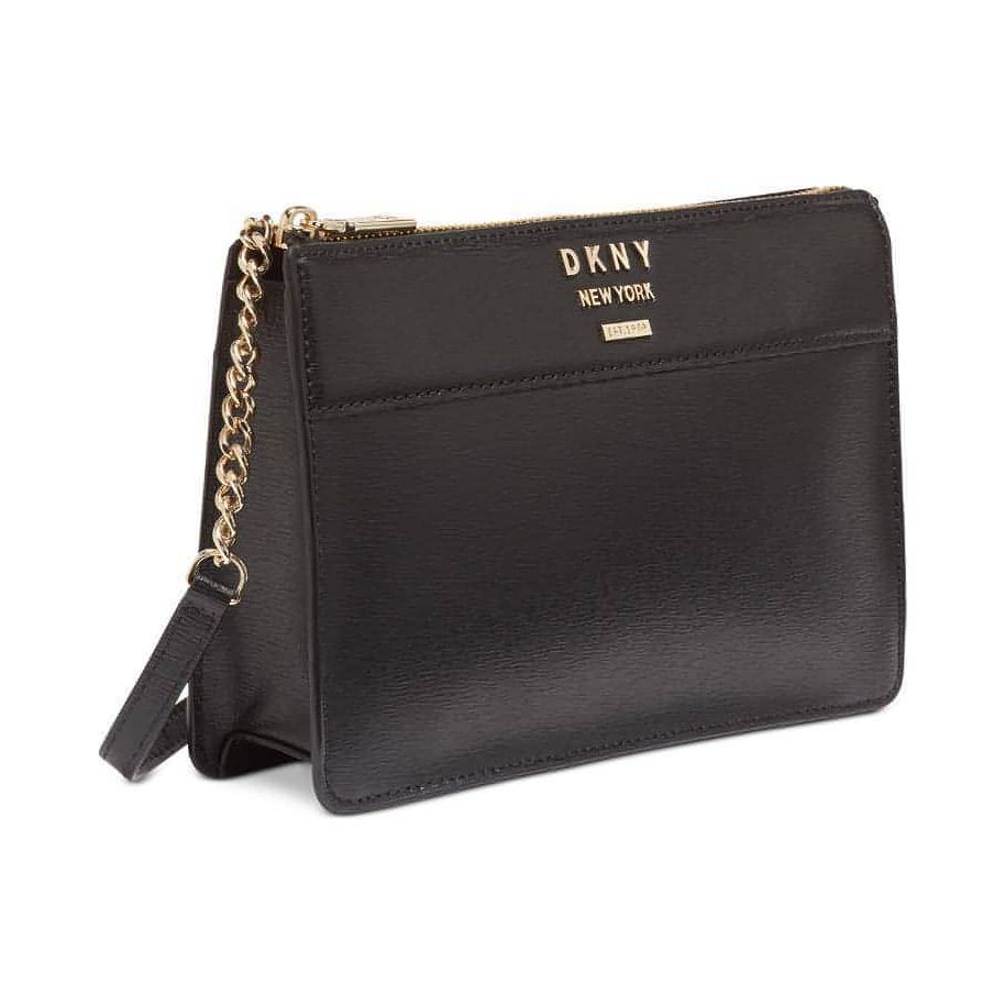 DKNY Ava Leather Top-Zip Crossbody (Black) - Brandat Outlet, Women's Handbags Outlet ,Handbags Online Outlet | Brands Outlet | Brandat Outlet | Designer Handbags Online |
