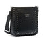 DKNY Pauline Leather Messenger (Black/Silver) - Brandat Outlet, Women's Handbags Outlet ,Handbags Online Outlet | Brands Outlet | Brandat Outlet | Designer Handbags Online |