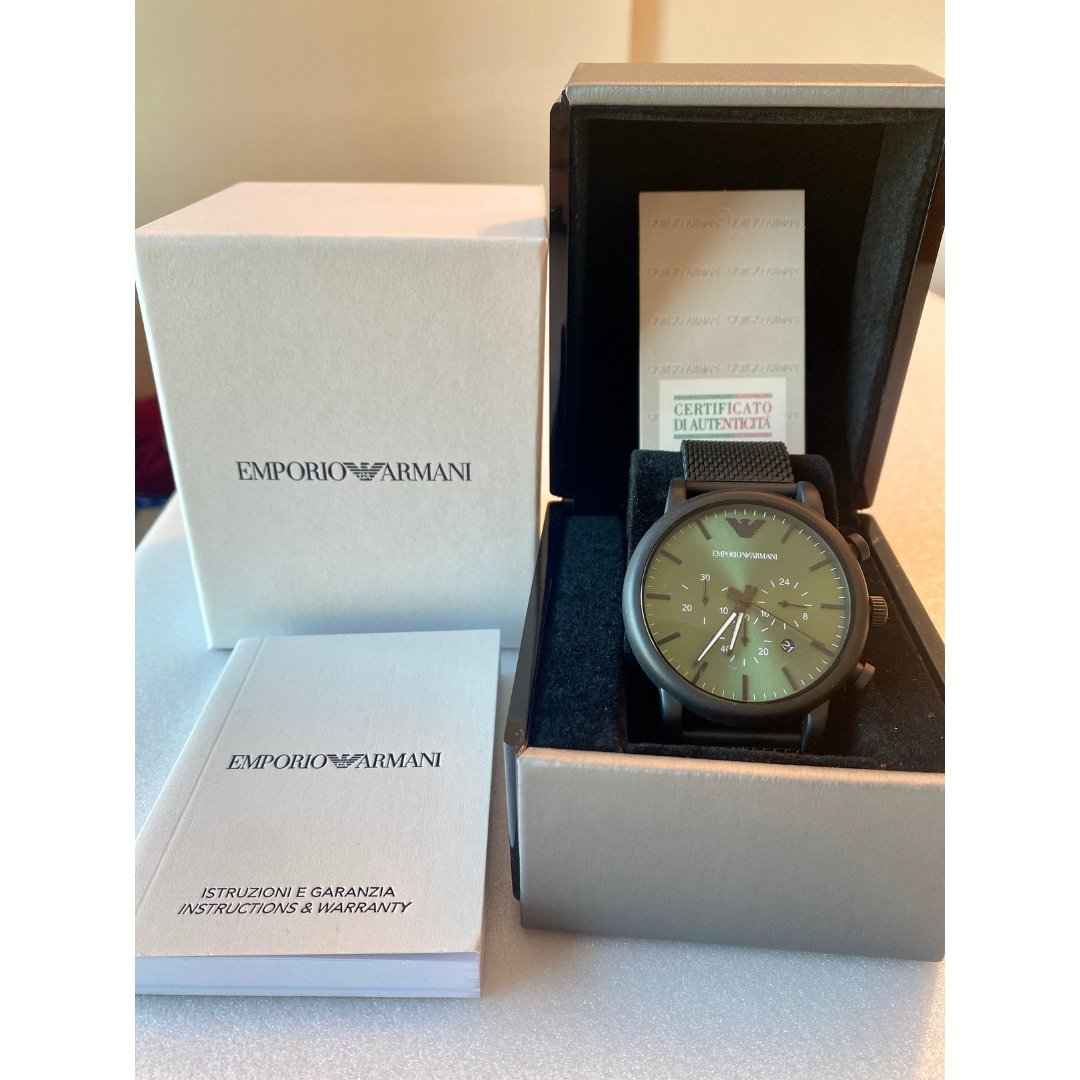 Emporio armani chronograph sales watch instructions