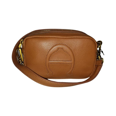 Etienne Aigner Adeline Mini Camera Leather Crossbody - Brandy