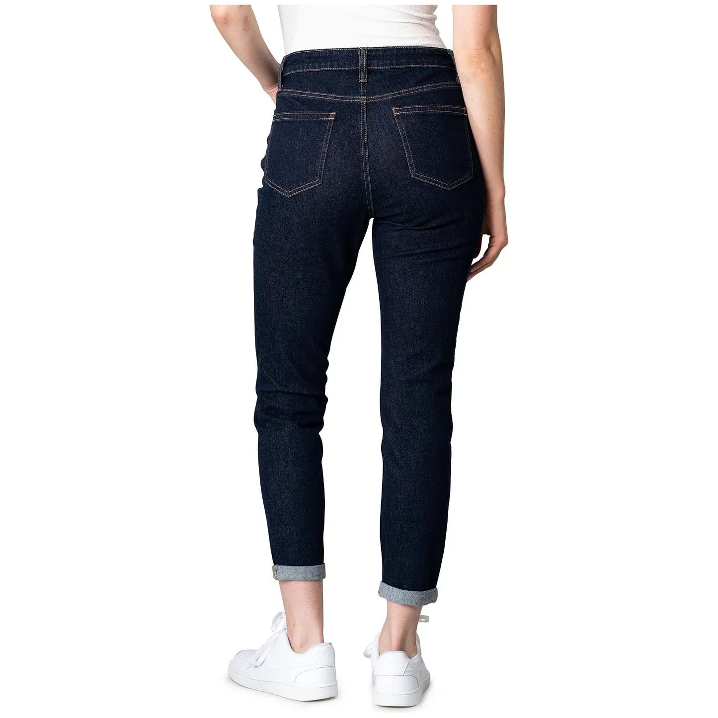 Gemma Rae Juniors High-Rise Mom Jeans, Blue, Size: 11