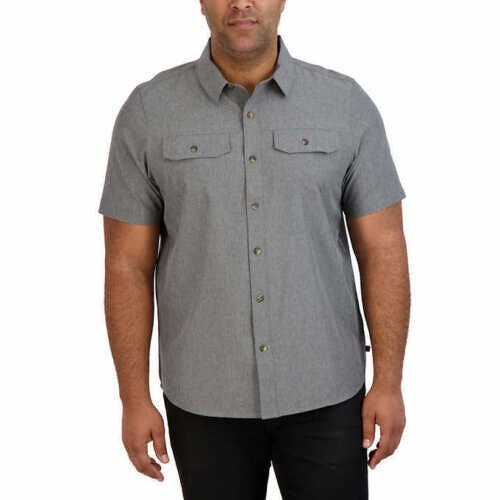 Gerry men's short-sleeved woven shirt gray