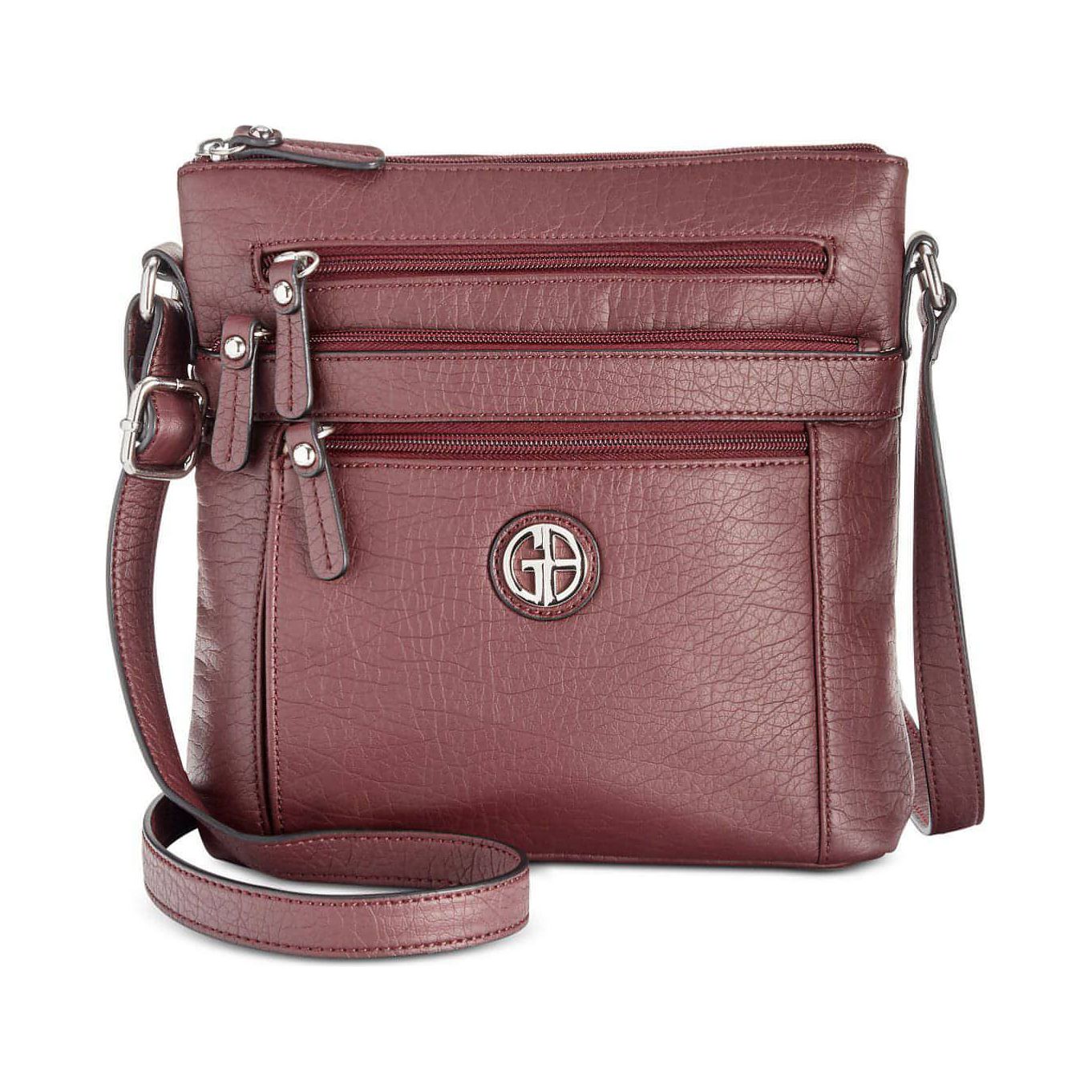 Giani Bernini Pebble Crossbody (Red Grape) - Brandat Outlet, Women's Handbags Outlet ,Handbags Online Outlet | Brands Outlet | Brandat Outlet | Designer Handbags Online |