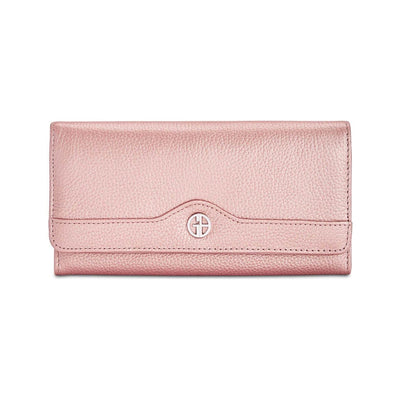 Giani Bernini Pebble Leather Receipt Wallet (Rose Gold/Silver) - Brandat Outlet, Women's Handbags Outlet ,Handbags Online Outlet | Brands Outlet | Brandat Outlet | Designer Handbags Online |
