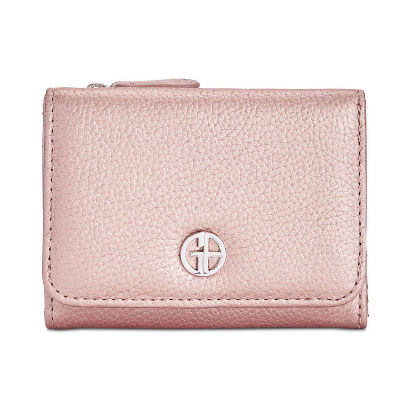 Giani Bernini Softy Leather Trifold Wallet (Rose Gold/Silver) - Brandat Outlet, Women's Handbags Outlet ,Handbags Online Outlet | Brands Outlet | Brandat Outlet | Designer Handbags Online |