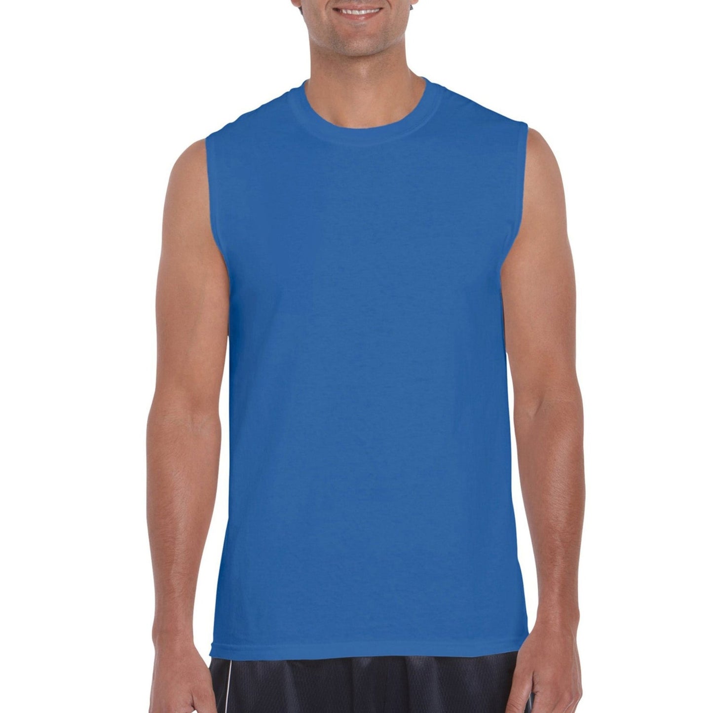 Gildan Ultra Cotton Men's Classic Sleeveless T-shirt (Sapphire)