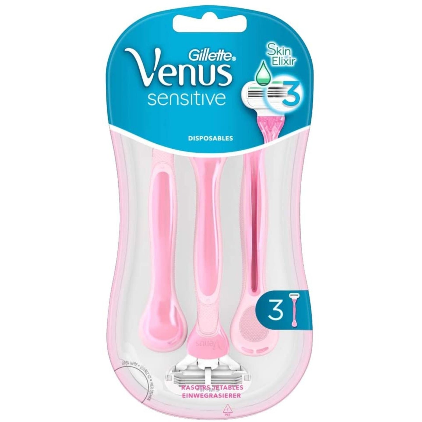 Gillette Venus Sensitive Skin Razors (3pc)