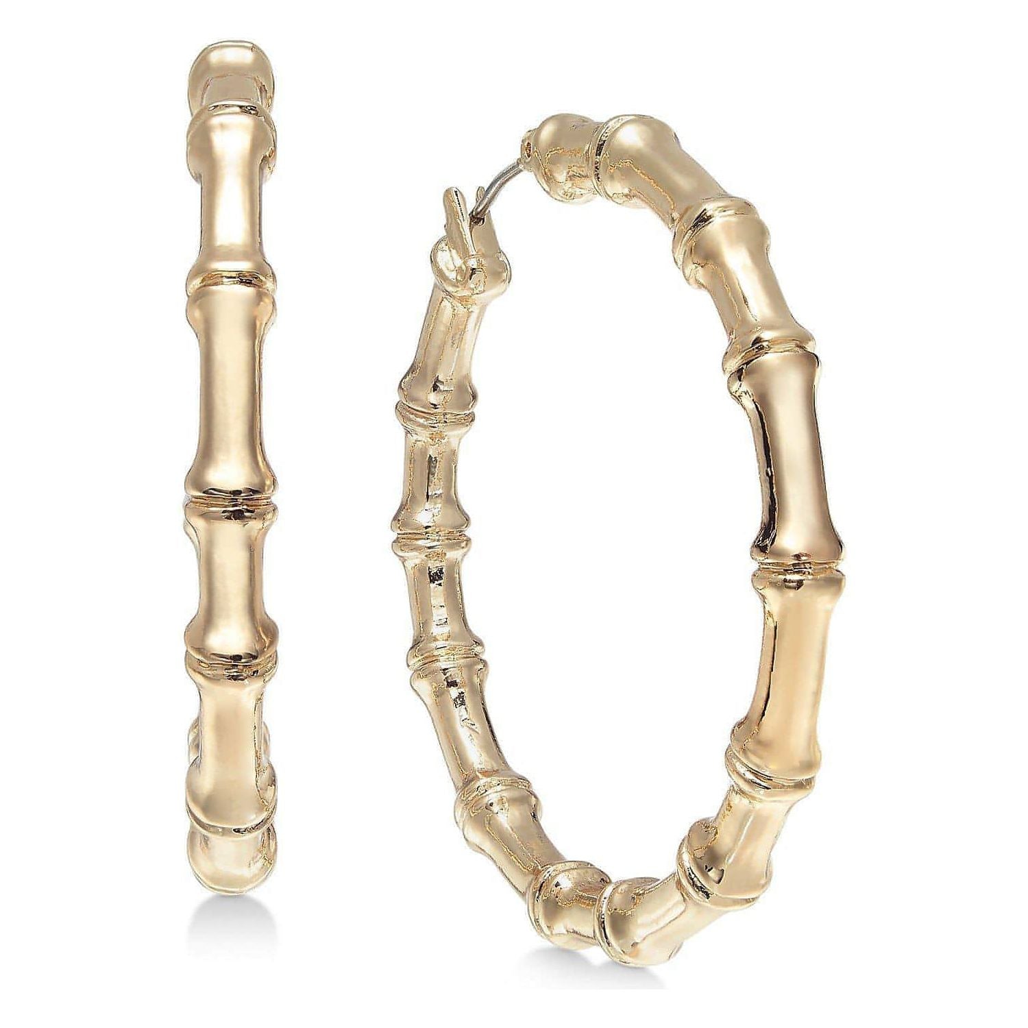 Gold-Tone Bamboo Hoop Earrings - Brandat Outlet, Women's Handbags Outlet ,Handbags Online Outlet | Brands Outlet | Brandat Outlet | Designer Handbags Online |