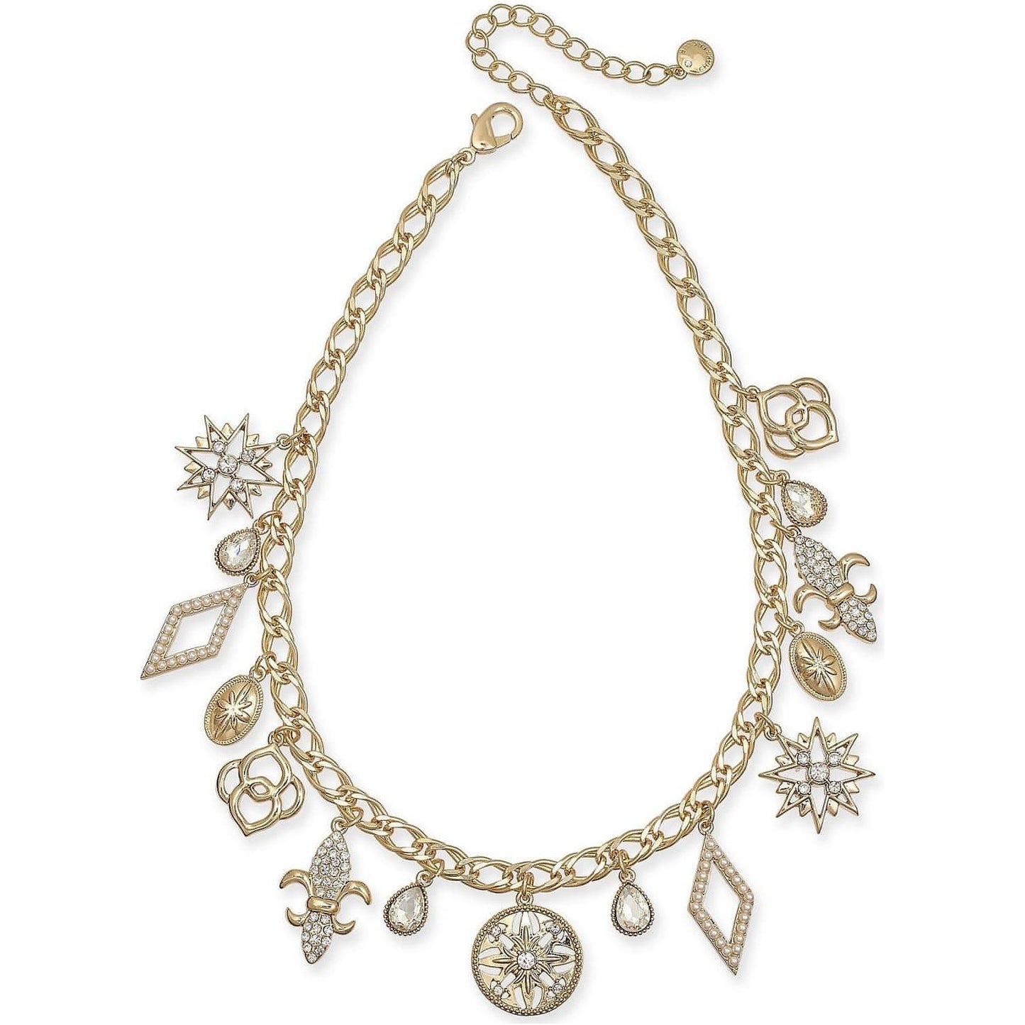 Gold-Tone Crystal Charm Collar Necklace - Brandat Outlet, Women's Handbags Outlet ,Handbags Online Outlet | Brands Outlet | Brandat Outlet | Designer Handbags Online |