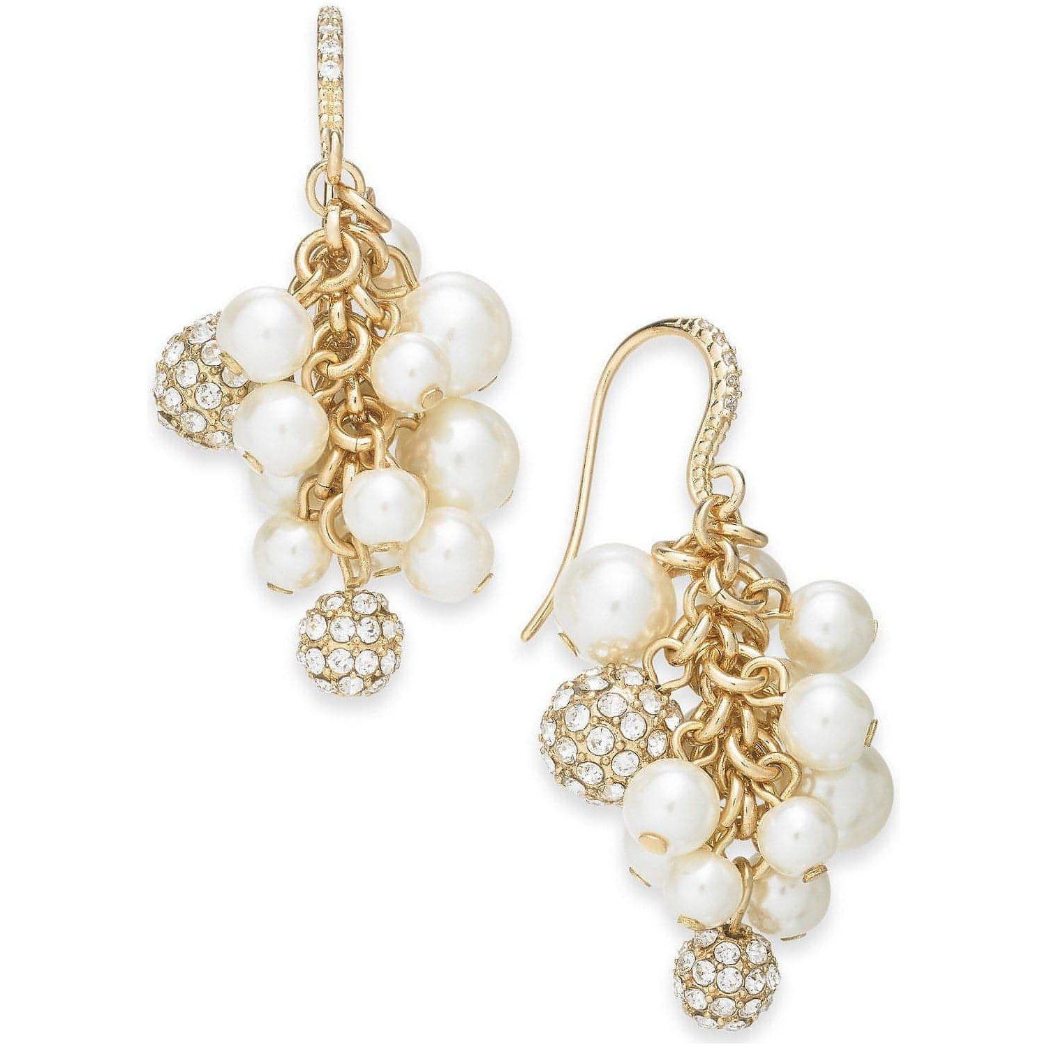 Gold-Tone Imitation Pearl Shaky Drop Earrings - Brandat Outlet, Women's Handbags Outlet ,Handbags Online Outlet | Brands Outlet | Brandat Outlet | Designer Handbags Online |
