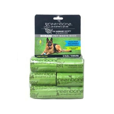 Green bone The Humane Society Dog Waste Bags, Color Varies, 144 Count