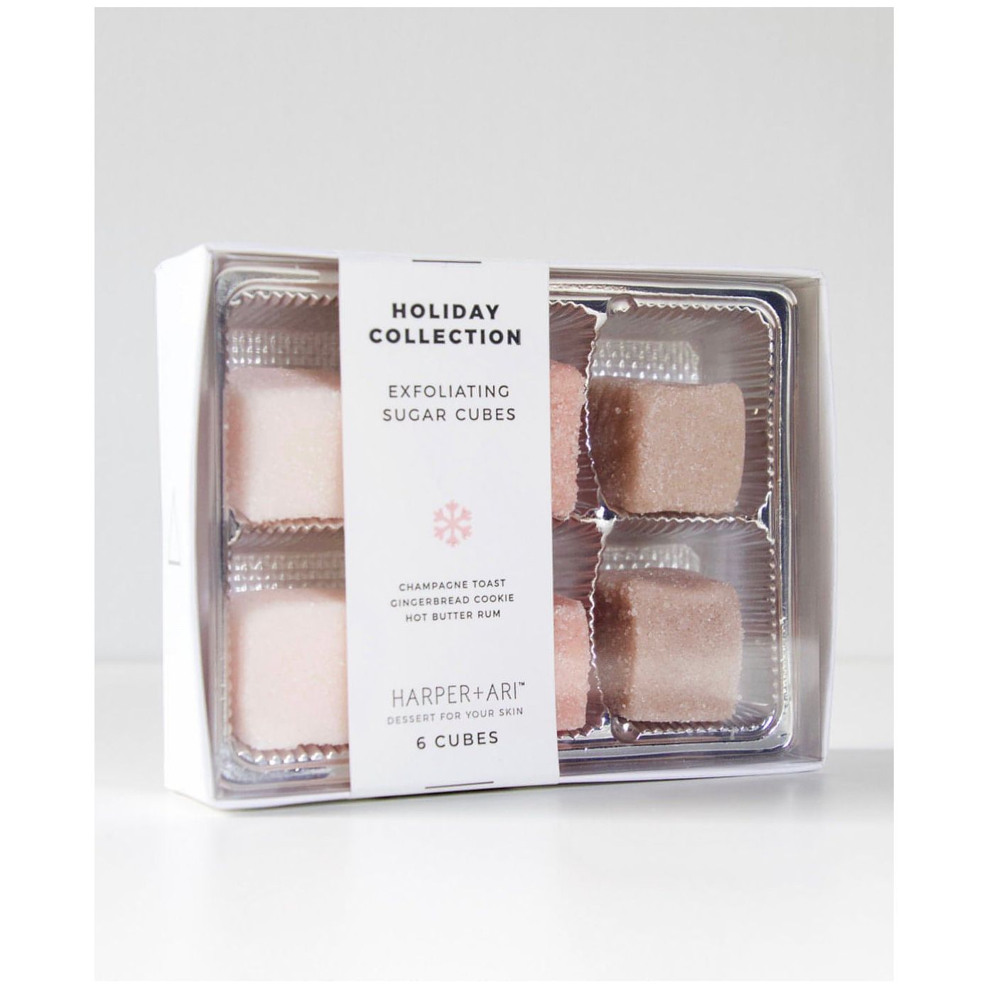 Harper+Ari - exfoliating sugar cubes luxe collection gift box natural brown Raw Cube Sugar 6 cubes - Brandat Outlet
