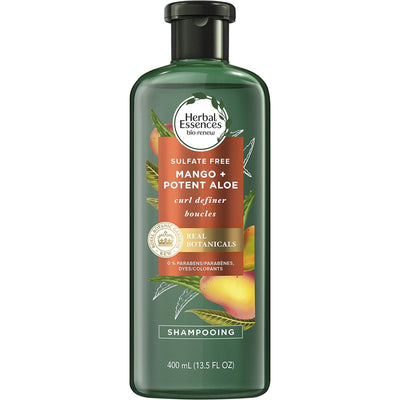 Herbal Essences Bio Renew Potent Aloe Mango Sulfate Free Shampoo for Curly Hair (400ml)