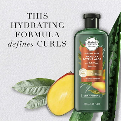 Herbal Essences Bio Renew Potent Aloe Mango Sulfate Free Shampoo for Curly Hair (400ml)