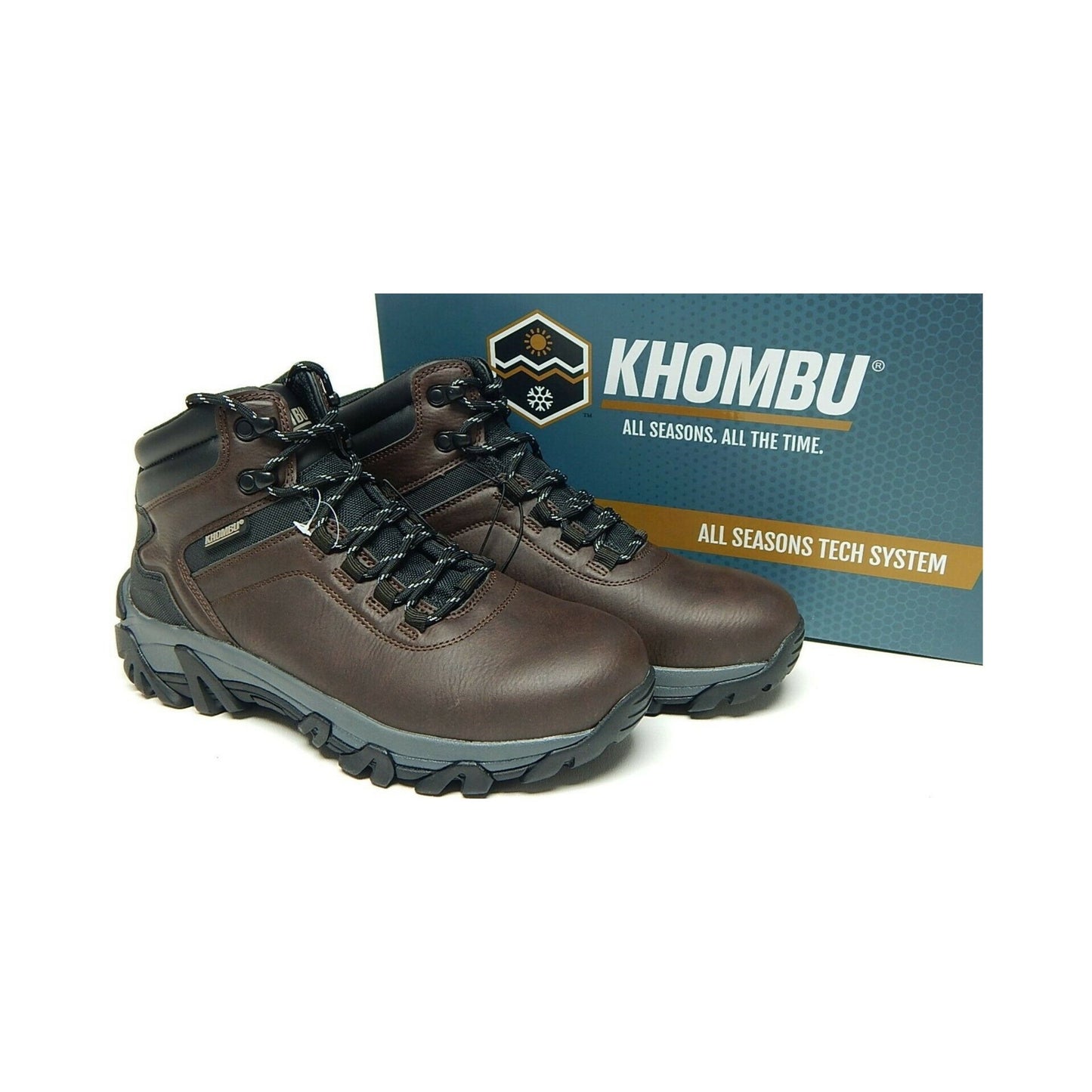 Hiking Boots - Khombu Waterproof Lightweight All Season Hiking Boot (Brown)