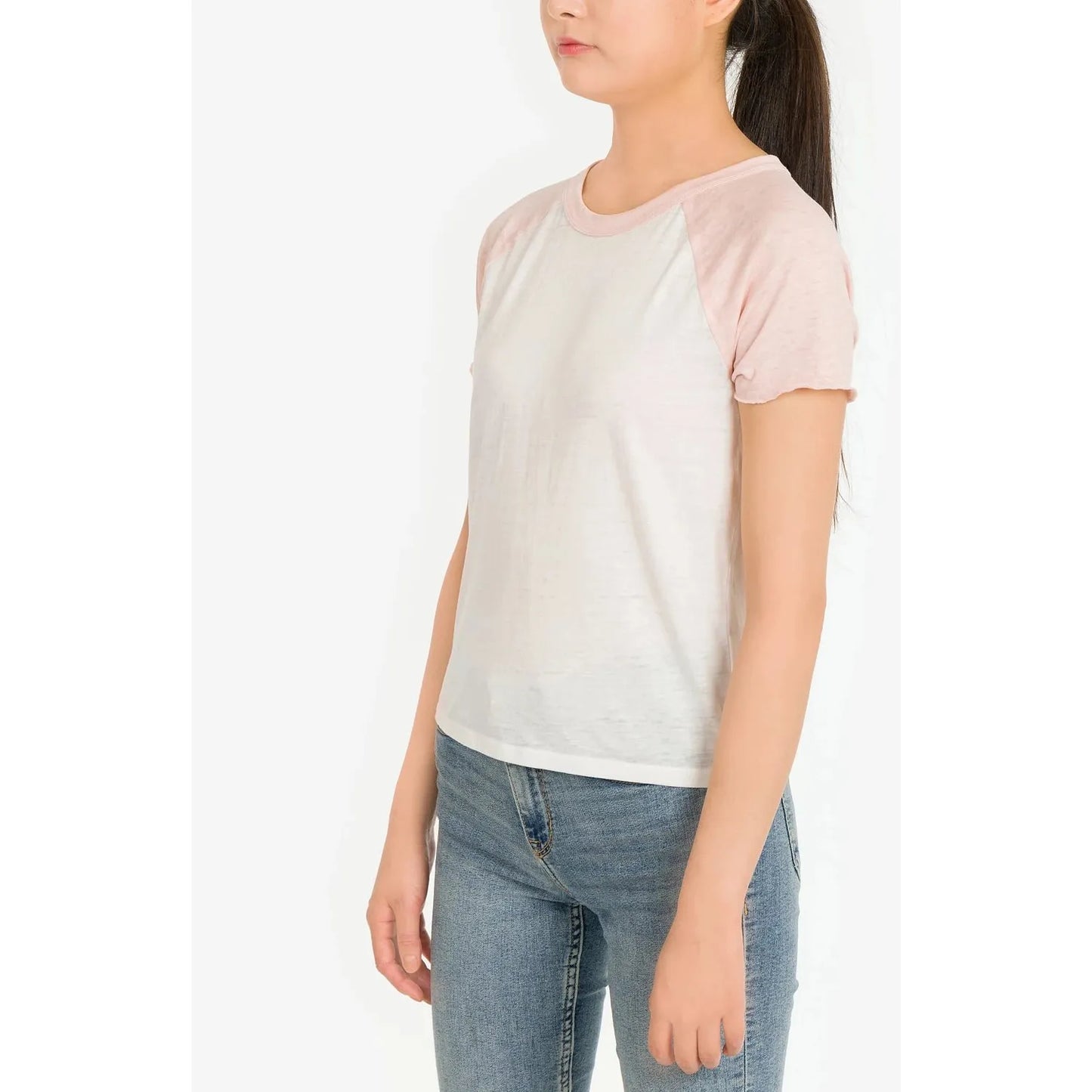 Hippie Rose Juniors Burnout Baseball T-Shirt, Pink, Size: XL