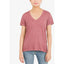 Hippie Rose Juniors Burnout V-Neck Top , Pink, Size: S