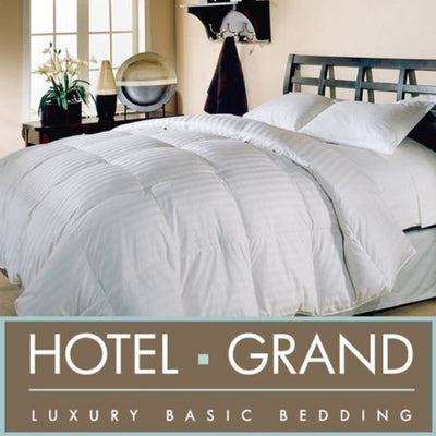 Brandat Outlet-Hotel Grand Luxury Year Round Oversized 650 Fill Power Down Comforter King Size 108"x98" High Quality 500 Thread Count 100% Cotton - Brandat Outlet