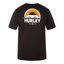 Hurley Mens Everyday Washed a Frame Short Sleeve T-shirt, Black, Size: 2XL