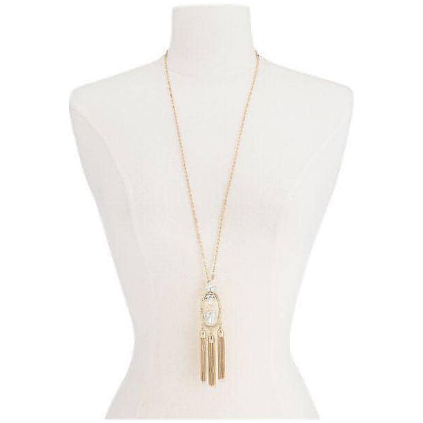 I.N.C. Gold-Tone Crystal & Chain Tassels Pendant Necklace - Brandat Outlet, Women's Handbags Outlet ,Handbags Online Outlet | Brands Outlet | Brandat Outlet | Designer Handbags Online |