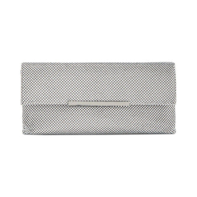 INC Hether Shiny Mesh Clutch (Silver) - Brandat Outlet, Women's Handbags Outlet ,Handbags Online Outlet | Brands Outlet | Brandat Outlet | Designer Handbags Online |