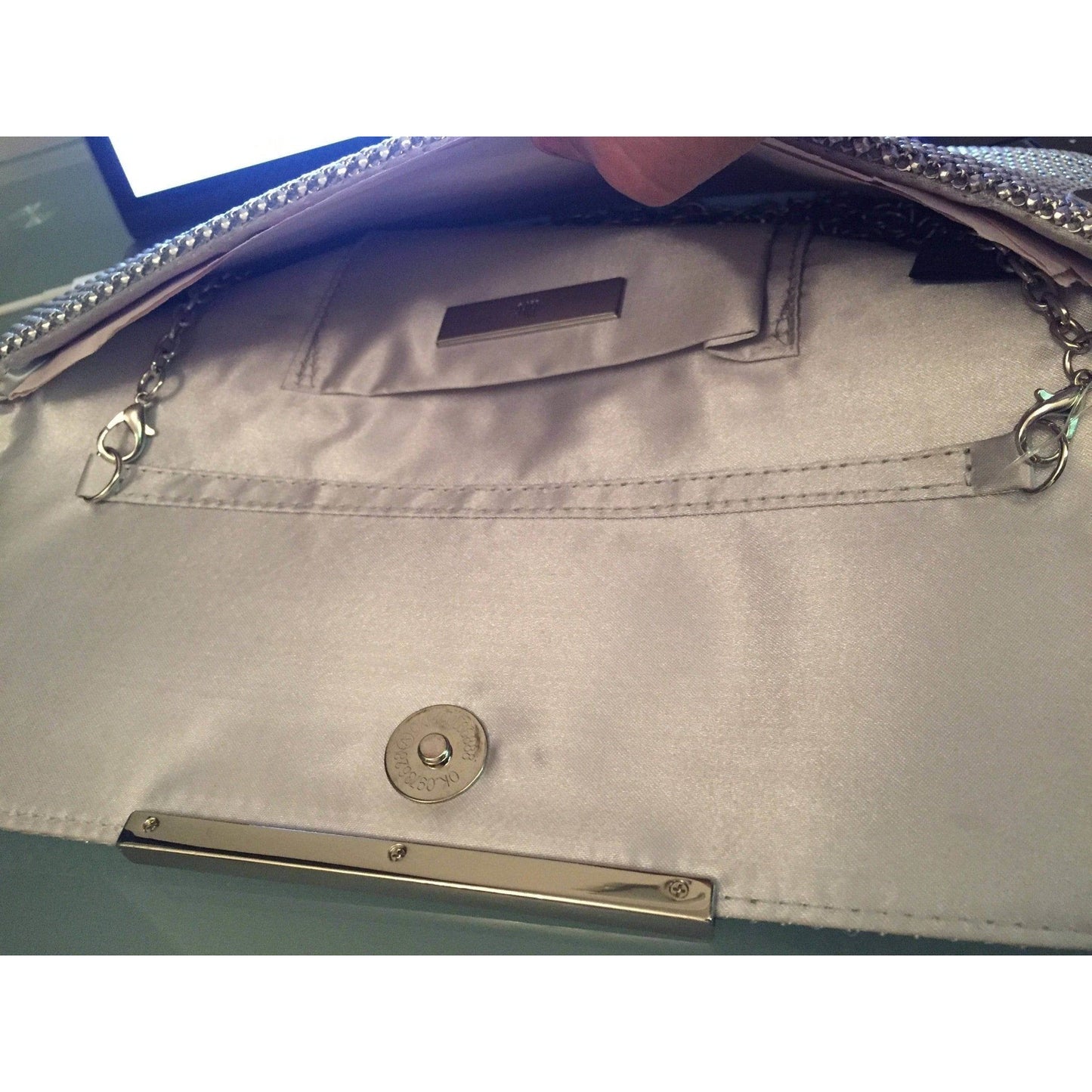 INC Hether Shiny Mesh Clutch (Silver) - Brandat Outlet, Women's Handbags Outlet ,Handbags Online Outlet | Brands Outlet | Brandat Outlet | Designer Handbags Online |