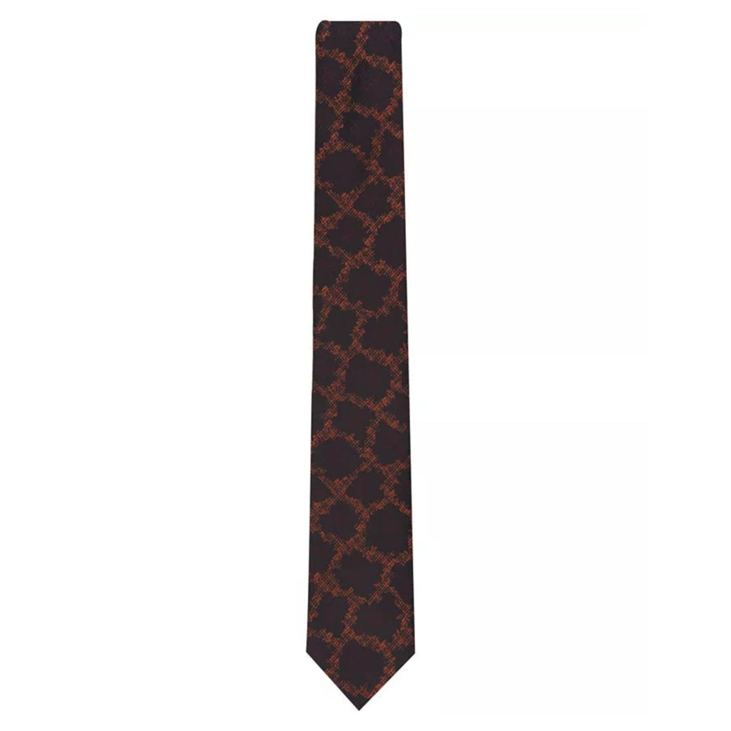 INC International Concepts Mens Abstract Square Skinny Tie, Brown, Size: OS