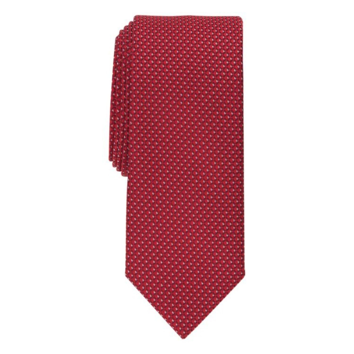 INC International Concepts Mens Skinny Mini-Grid Tie , Red, Size: OS