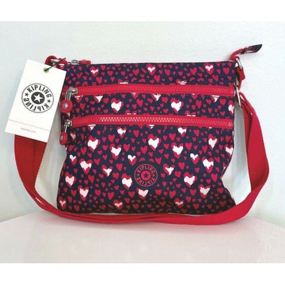 Kipling Abner Crossbody Bag Heart Festival Print Shoulder Bag