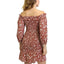 Kit & Sky Off-The-Shoulder Smocked Dress - Rusty Ditsy - (Size Small) - Brandat Outlet