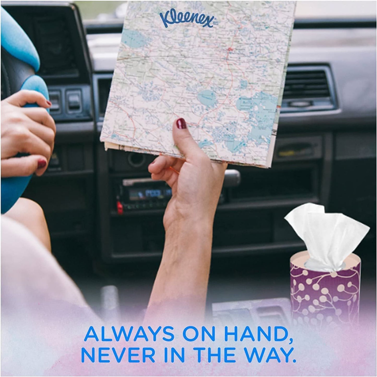 Kleenex Perfect Fit Facial Tissues, Car Tissues, 50 Tissues per Canister - Brandat Outlet