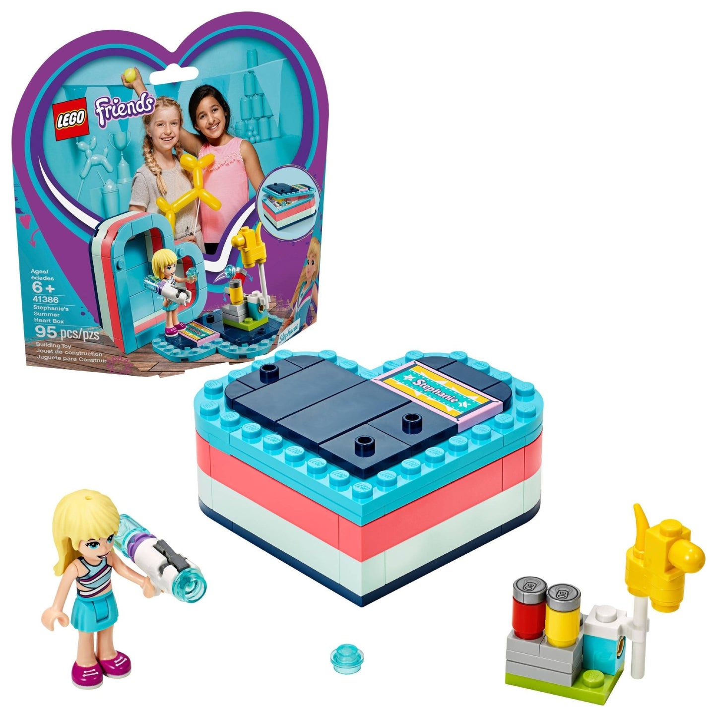 LEGO Friends Stephanie S Summer Heart Box 41386 Building Set (95 Pieces)