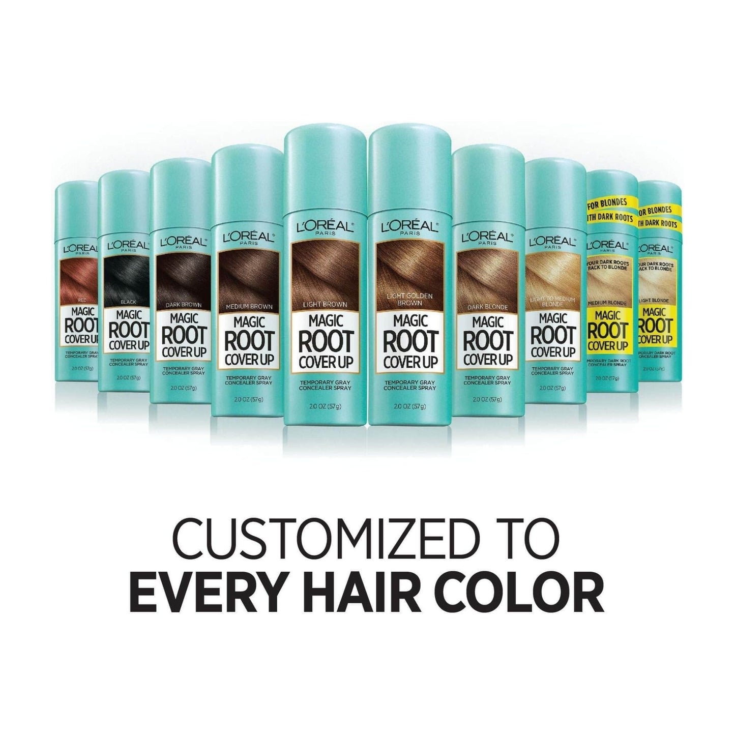 LOreal Professional Magic Root Cover Up Temporary Grey Concealer Spray Hair Colour, Light Brown, 57 gm