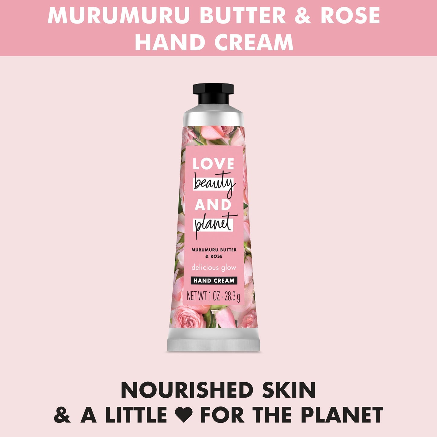 Love Beauty and Planet Murumuru Butter & Rose Delicious Glow Hand Cream Body Lotion - Rose - 1oz