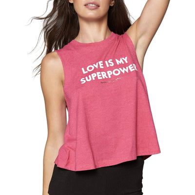 Love Is My Superpower Crop Tank (Size Medium) - Brandat Outlet, Women's Handbags Outlet ,Handbags Online Outlet | Brands Outlet | Brandat Outlet | Designer Handbags Online |