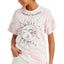 Love Tribe Juniors' Cotton Celestial Dreamer-Graphic T-Shirt Baby Pink Cloud (Size Small) - Brandat Outlet