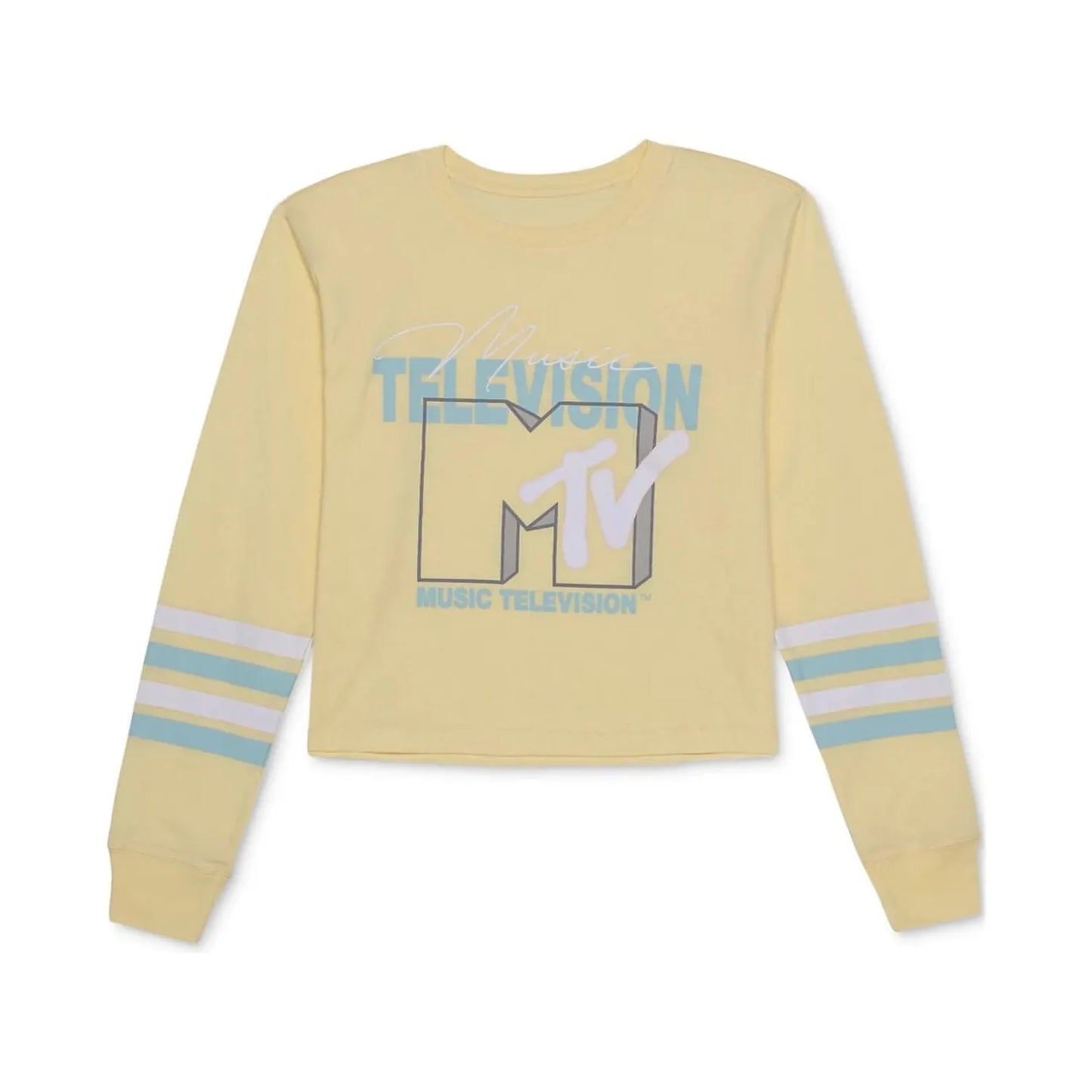 Love Tribe Juniors' MTV-Graphic Print Top - Yellow - (Size Medium) - Brandat Outlet