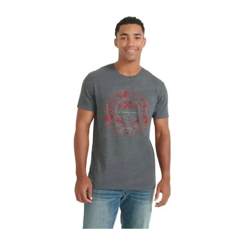 Lucky Brand Men's Short Sleeve Crew Neck T-Shirt Dark Grey Top size ( Medium )