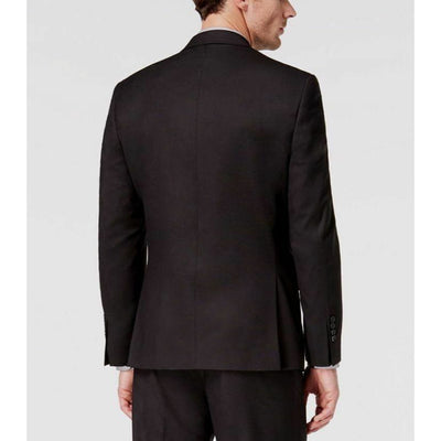 Marc New York Mens 38S Modern-Fit Solid Black Suit Jacket