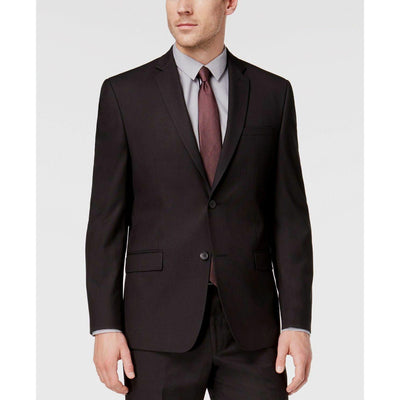 Marc New York Mens 38S Modern-Fit Solid Black Suit Jacket