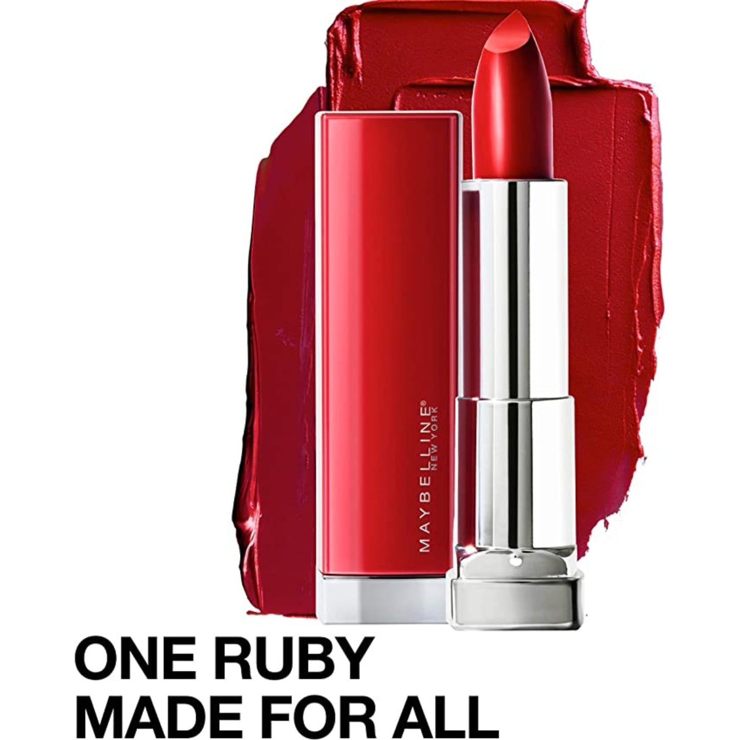 Maybelline New York Color Sensational Made for All Lipstick, Crisp Lip Color & Hydrating Formula, Ruby For Me, Red,
