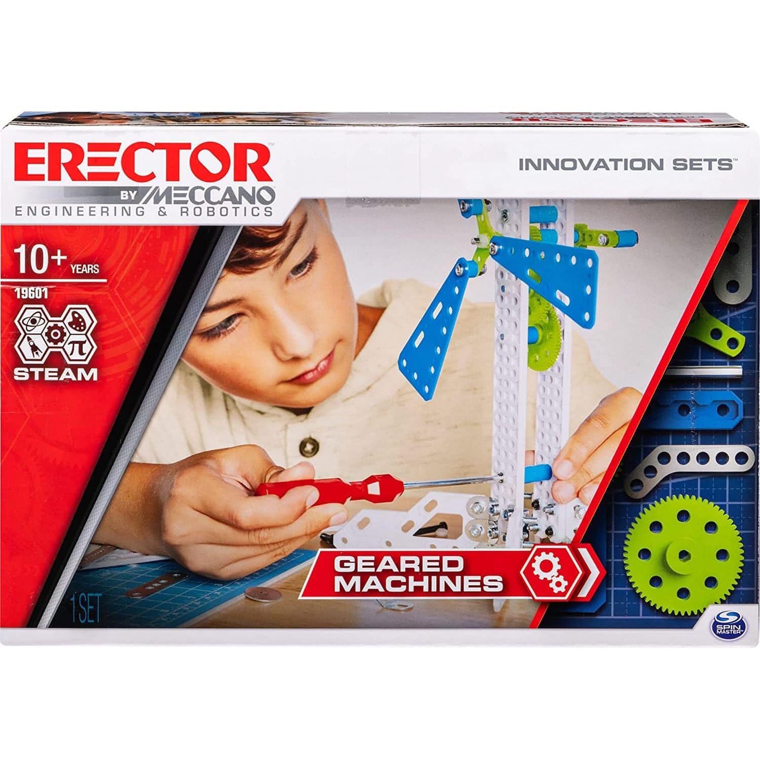 Meccano Erector by Geared Machines S.T.E.A.M. Building Kit with Moving Parts - Brandat Outlet