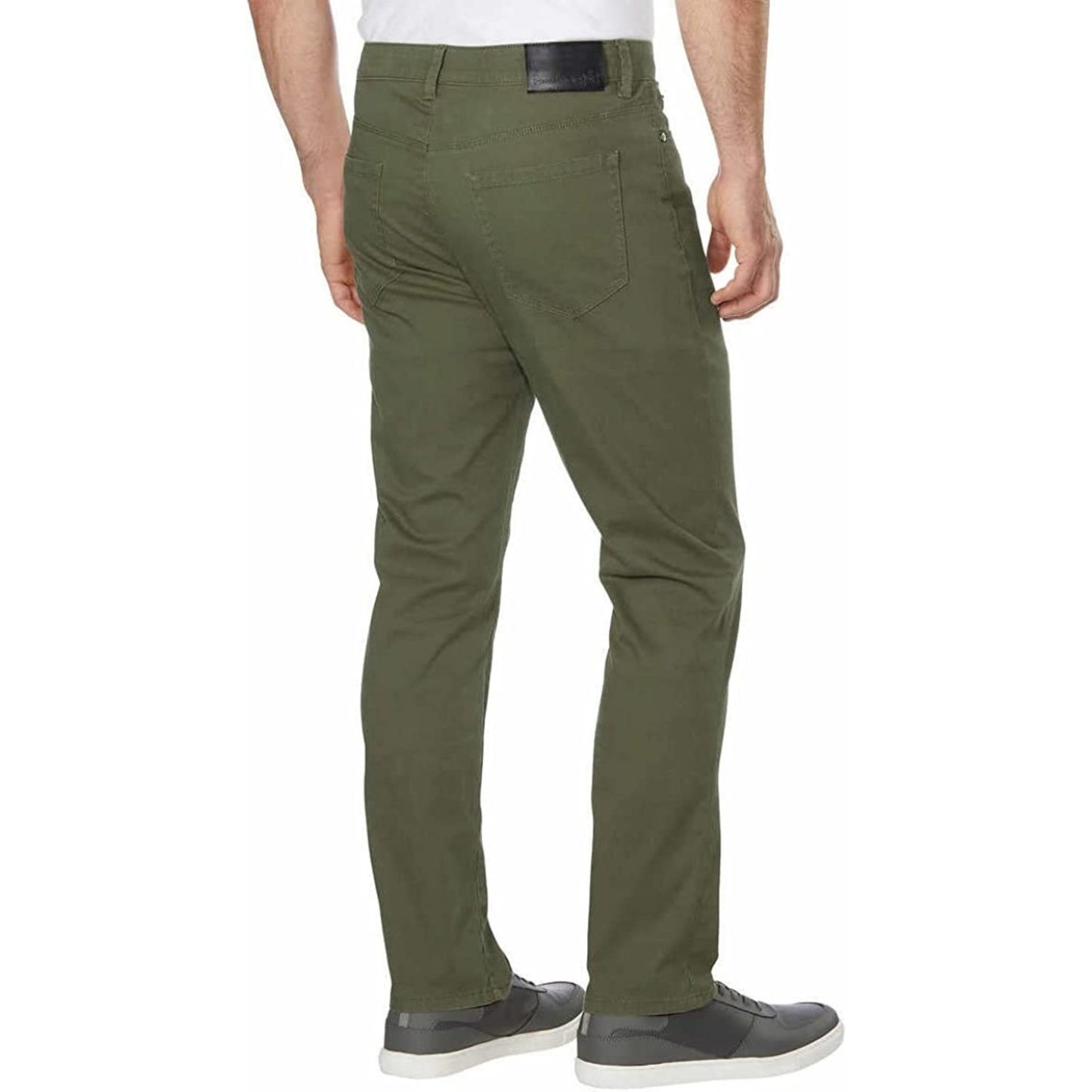 Men's Pants- English Laundry Men's Slimmer Straight Leg 5-Pocket (Green)