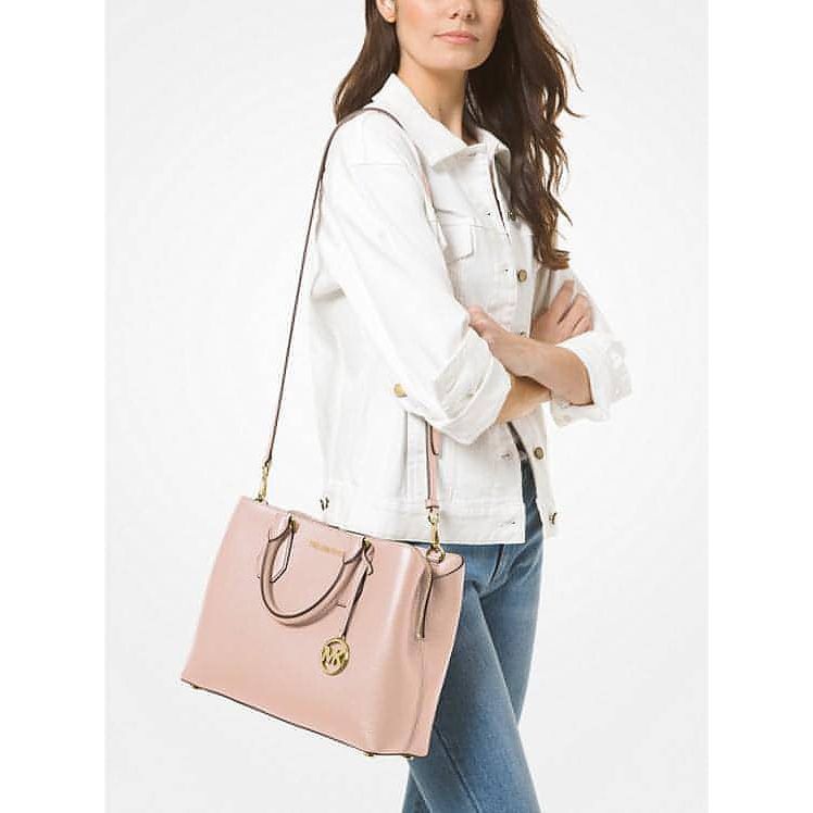 Michael Kors Camille Large Pebbled Leather Satchel (Soft Pink) - Brandat Outlet, Women's Handbags Outlet ,Handbags Online Outlet | Brands Outlet | Brandat Outlet | Designer Handbags Online |