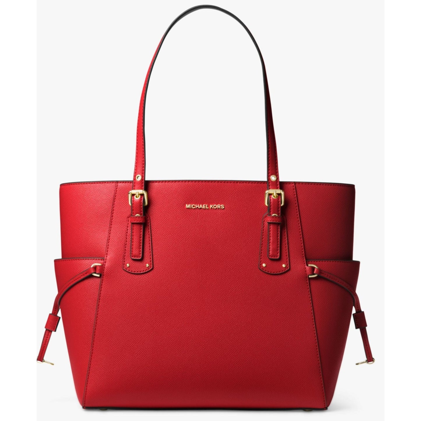 Michael Kors Handbag for Women - Voyager East West Medium Tote Bright Red Gold